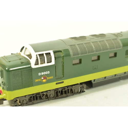 87 - FOUR BOXED LIMA OO GAUGE CLASS 55 DELTIC LOCOMOTIVES, 2 x 'Meld' No.D9003, B.R. two tone green liver... 