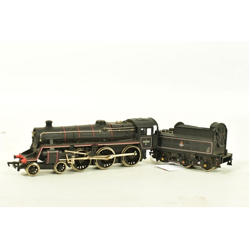 96 - FIVE BOXED MAINLINE OO GAUGE STANDARD CLASS 4 LOCOMOTIVES, 2 x No.75001, B.R. lined green livery (37... 