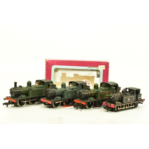 107 - FOUR BOXED DAPOL OO GAUGE TANK LOCOMOTIVES, 3 x G.W.R. class 14XX, No.1466 (D19), renumbered No.1472... 