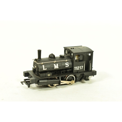 108 - FIVE BOXED DAPOL OO GAUGE TANK LOCOMOTIVES, 3 x class B7 Pug, No.11217, L.M.S. black livery  (D1), 2... 