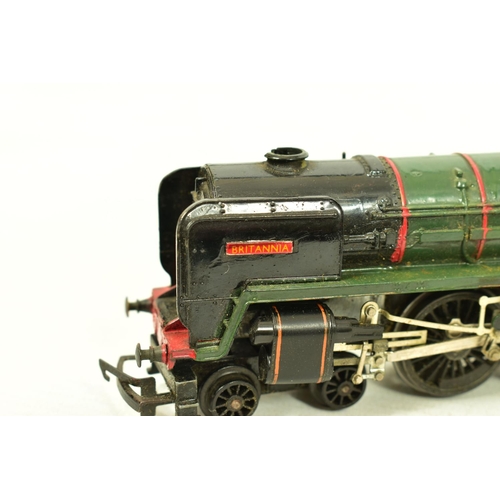 109 - FIVE BOXED TRI-ANG OO GAUGE LOCOMOTIVES, renumbered and renamed Battle of Britain class '602 Squadro... 