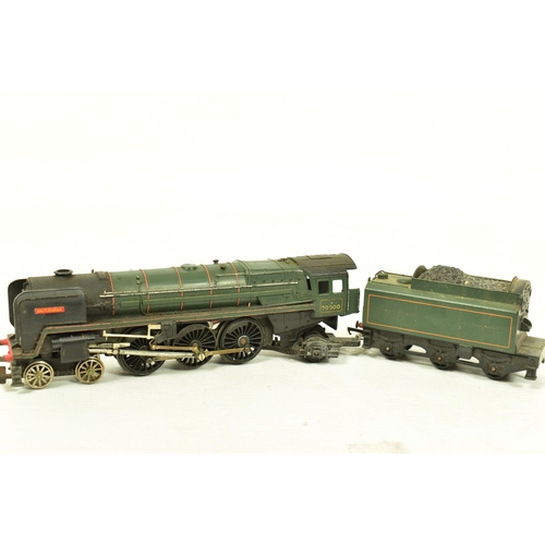 109 - FIVE BOXED TRI-ANG OO GAUGE LOCOMOTIVES, renumbered and renamed Battle of Britain class '602 Squadro... 