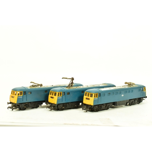 113 - THREE BOXED TRI-ANG OO GAUGE AL1/CLASS 81 LOCOMOTIVES, No.E3001, B.R. blue livery (R753), all in lig... 