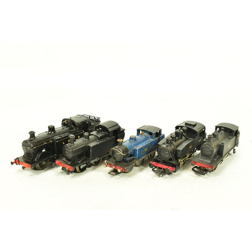 133 - FIVE BOXED CONSTRUCTED OO GAUGE TANK LOCOMOTIVE KITS, assorted L.M.S., L.N.E.R. and B.R. types, unkn... 