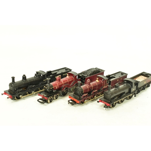 136 - FOUR BOXED CONSTRUCTED OO GAUGE M.R. LOCOMOTIVE KITS, 2 x K's Kits Kirtley No.158, M.R. maroon liver... 