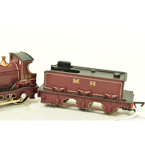 136 - FOUR BOXED CONSTRUCTED OO GAUGE M.R. LOCOMOTIVE KITS, 2 x K's Kits Kirtley No.158, M.R. maroon liver... 