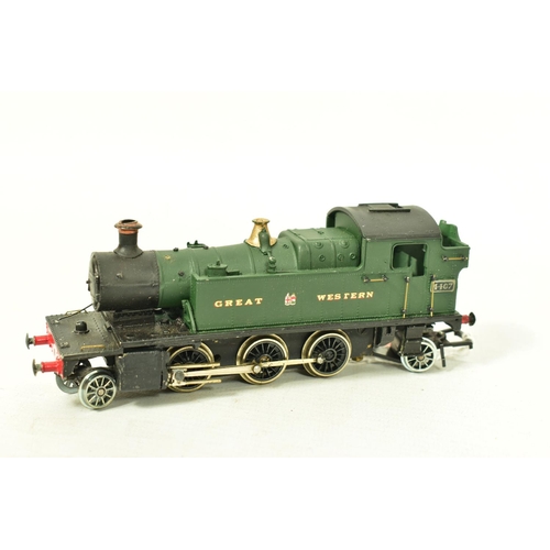 140 - FOUR BOXED CONSTRUCTED OO GAUGE G.W.R. TANK LOCOMOTIVE KITS, K's Kits 13XX class No.1363, unmarked b... 