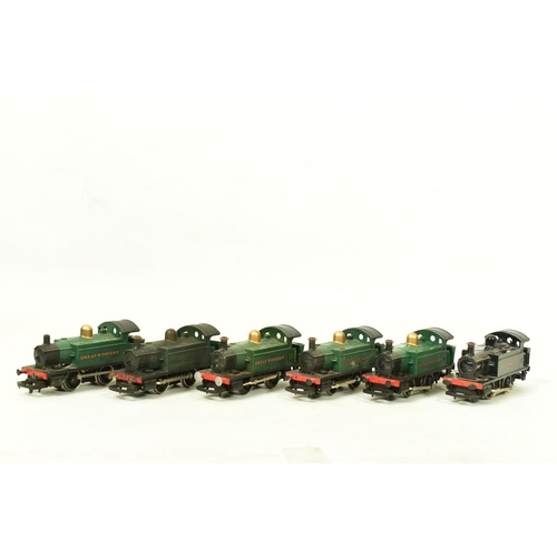 143 - SIX BOXED HORNBY OO GAUGE G.W.R. CLASS 101 HOLDEN TANK LOCOMOTIVES, all No.101, G.W.R. green livery ... 