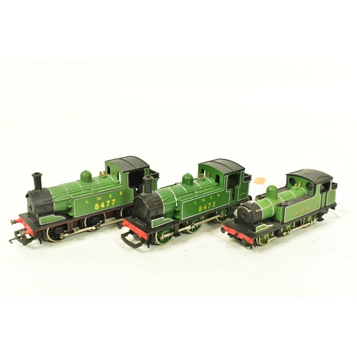 149 - THREE BOXED MAINLINE AND HORNBY OO GAUGE L.N.E.R. TANK LOCOMOTIVES,  Mainline class J72, No. 581 (37... 