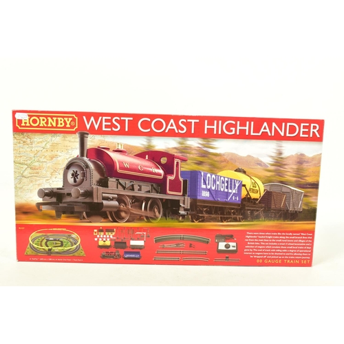 160 - TWO BOXED HORNBY RAILWAYS OO GAUGE TRAIN SETS, West Coast Highlander, No.R1157 comprising class 0F, ... 