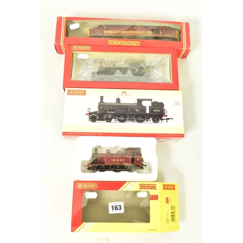 163 - THREE BOXED HORNBY RAILWAYS OO GAUGE LOCOMOTIVES, 'Adams Radial' class 415 No.30582, B.R. black live... 