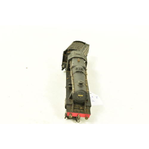 178 - AN UNBOXED HORNBY DUBLO CLASS 8F LOCOMOTIVE AND TENDER, No.48158, B.R. black livery (LT25/3225), wit... 