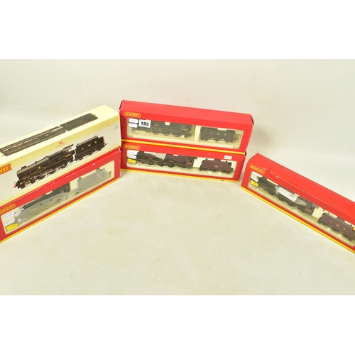 183 - FOUR BOXED HORNBY RAILWAYS OO GAUGE L.M.S. LOCOMOTIVES, Royal Scot class 'The Green Howards' No.6133... 