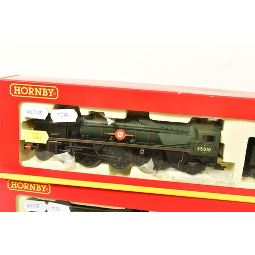 187 - THREE BOXED HORNBY RAILWAYS OO GAUGE LOCOMOTIVES, limited edition West Country class 'Bude' No.34006... 