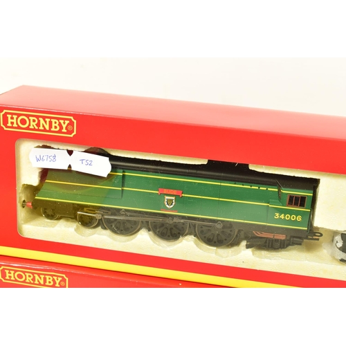 187 - THREE BOXED HORNBY RAILWAYS OO GAUGE LOCOMOTIVES, limited edition West Country class 'Bude' No.34006... 