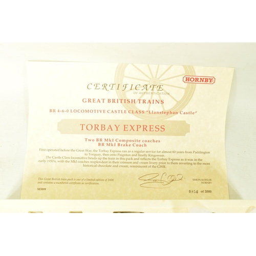 188 - A BOXED HORNBY RAILWAYS OO GAUGE TORBAY EXPRESS LIMITED EDITION GREAT BRITISH TRAIN PACK, No.R2090, ... 