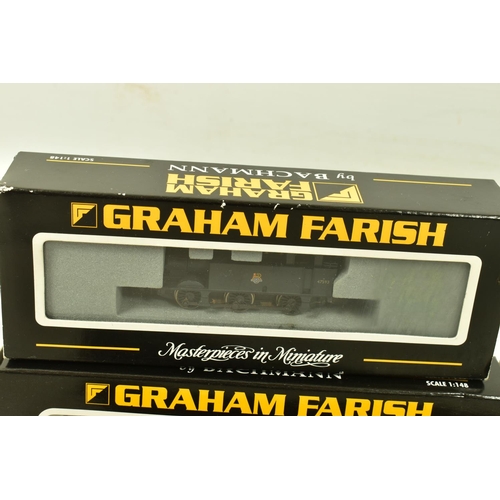 194 - A BOXED GRAHAM FARISH BY BACHMANN N GAUGE CLASS 3F JINTY TANK LOCOMOTIVE, No.47593, B.R. black liver... 