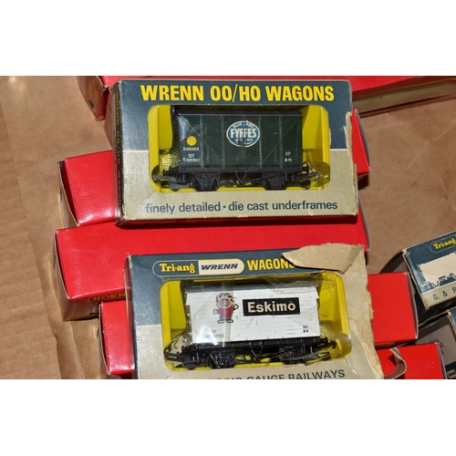 214 - A QUANTITY OF MAINLY BOXED OO GAUGE MODEL RAILWAY ROLLING STOCK, to include boxed Tri-ang Wrenn and ... 