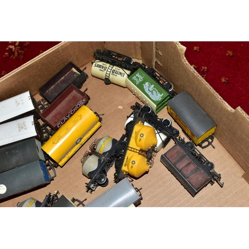 216 - A QUANTITY OF UNBOXED AND ASSORTED OO & HO GAUGE ROLLING STOCK, assorted items to include, Hornby Du... 