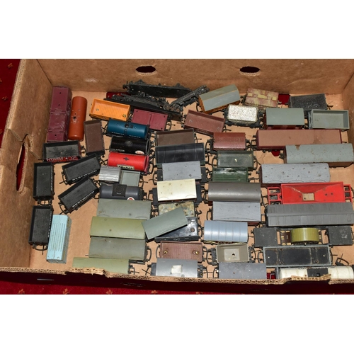 216 - A QUANTITY OF UNBOXED AND ASSORTED OO & HO GAUGE ROLLING STOCK, assorted items to include, Hornby Du... 