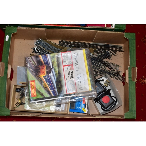 222 - A QUANTITY OF BOXED AND UNBOXED OO GAUGE ROLLING STOCK AND TRACK ETC., to include Hornby Great Briti... 