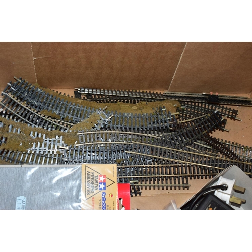 222 - A QUANTITY OF BOXED AND UNBOXED OO GAUGE ROLLING STOCK AND TRACK ETC., to include Hornby Great Briti... 