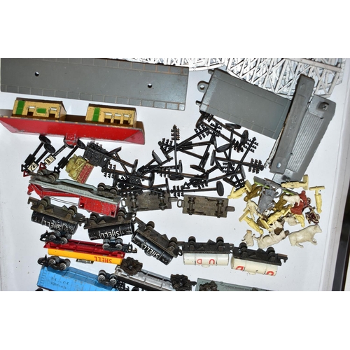 230 - A QUANTITY OF UNBOXED AND ASSORTED LONE STAR OOO N GAUGE MODEL RAILWAY ITEMS, all are push-along ite... 