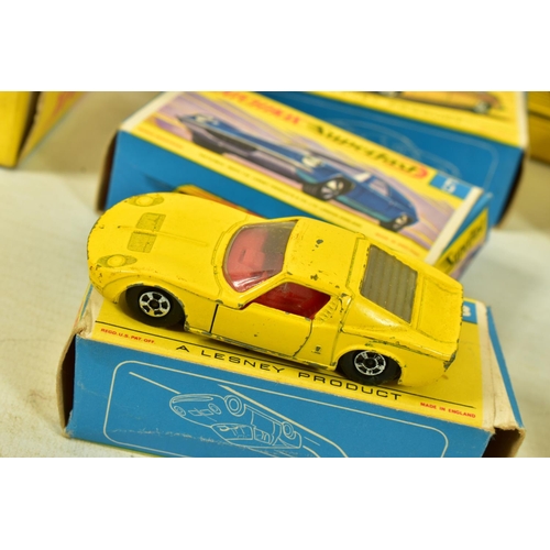 242 - A BOXED LESNEY MATCHBOX 1-75 SERIES LAMBORGHINI MIURA P400, No.33, Superfast version with yellow bod... 