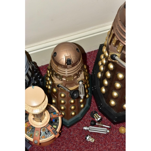 436 - A BATTERY OPERATED REMOTE CONTROL K-9 FROM DOCTOR WHO, with two battery operated Daleks, not tested,... 