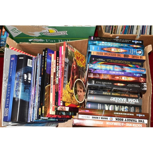 438 - A COLLECTION OF ASSORTED DOCTOR WHO BOOKS, MAGAZINES AND EPHEMERA, books include paperback and hardb... 