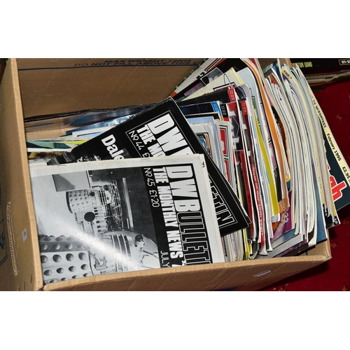 438 - A COLLECTION OF ASSORTED DOCTOR WHO BOOKS, MAGAZINES AND EPHEMERA, books include paperback and hardb... 