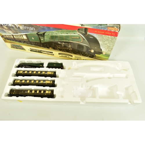 231 - A BOXED HORNBY RAILWAYS OO GAUGE YORKSHIRE PULLMAN TRAIN SET, No.R1136, comprising A4 class locomoti... 