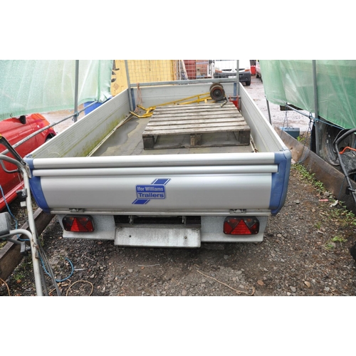 1205 - AN IFOR WILLIAMS KF20 Trailer with mesh head board, lift off sides, twin axle 2 tonne max gross weig... 