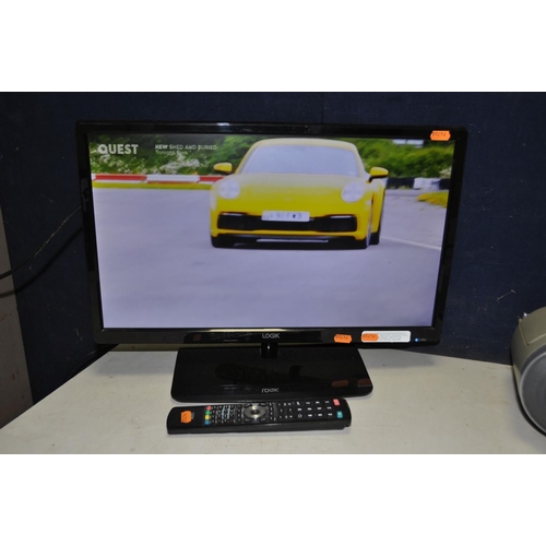 1261 - A LOGIK L22FED13 22in tv with remote and a Sony CFD-SO5 cd, radio, cassette player (both PAT pass an... 