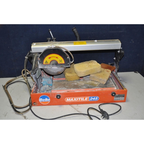 1275 - A BELLE MAXITILE 245 PROFESSIONAL TILE CUTTER with water inlet (PAT pass and working)