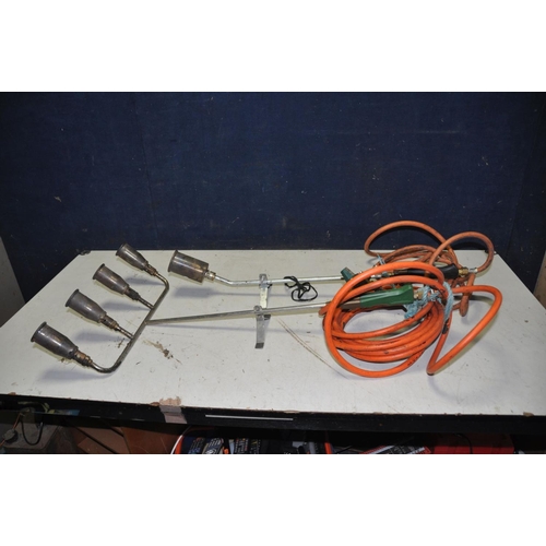 1282 - TWO INDUSTRIAL PROPANE BURNERS one Sievert Pro with single head and trigger, the other by Brun with ... 