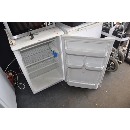 1333 - A KYOTO UNDER COUNTER FRIDGE width 50cm, depth 55cm and height 85cm and a Kenwood microwave (both PA... 