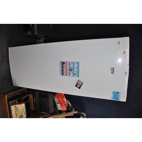 1343 - A BEKO FXF465W LARDER FREEZER width 55cm, depth 60cm and height 144cm (PAT pass and working at -22 d... 