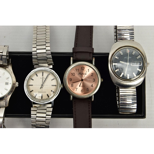 152 - AN ASSORTMENT OF GENTS WRISTWATCHES, six gents wristwatches, names to include Rotary, Casio, Timex, ... 