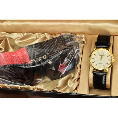 165 - A BOX OF ASSORTED WATCHES, to include a boxed unworn Krug Baumen wristwatch, model number 2011KM, fi... 