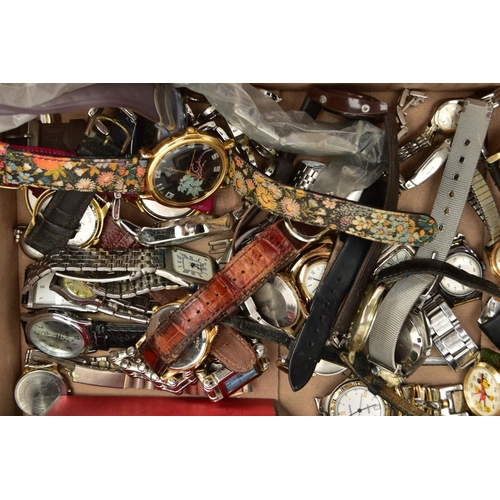 165 - A BOX OF ASSORTED WATCHES, to include a boxed unworn Krug Baumen wristwatch, model number 2011KM, fi... 