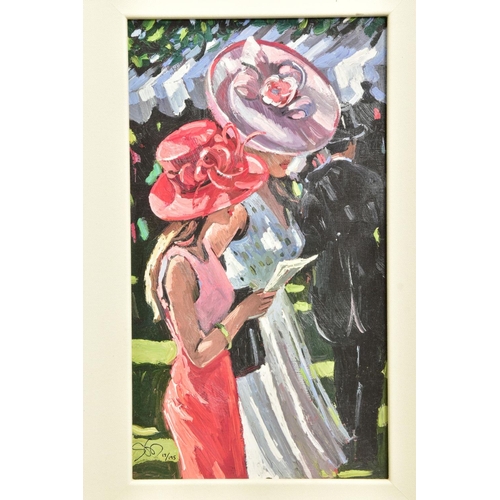 402 - SHERREE VALENTINE DAINES (BRITISH 1959) 'SOCIETY LADIES', a signed limited edition print depicting f... 