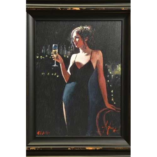 407 - FABIAN PEREZ (ARGENTINA 1967) 'TIFFANY WITH CHAMPAGNE', a signed limited edition print of a female f... 