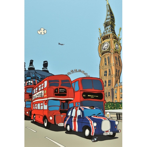 413 - DYLAN IZAAK (BRITISH 1971) 'LONDON PRIDE', a signed limited edition print depicting London icons, 72... 