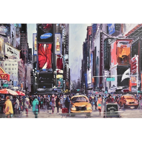 414 - HENDERSON CISZ (BRAZIL 1960) 'NEW YORK CENTRAL' a signed limited box canvas print depicting an Ameri... 