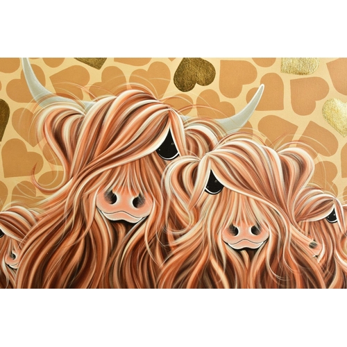 420 - JENNIFER HOGWOOD (BRITISH 1980) 'GOOD AS GOLD', a signed artist proof print depicting Highland cows,... 