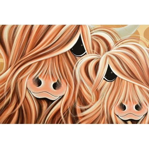 420 - JENNIFER HOGWOOD (BRITISH 1980) 'GOOD AS GOLD', a signed artist proof print depicting Highland cows,... 