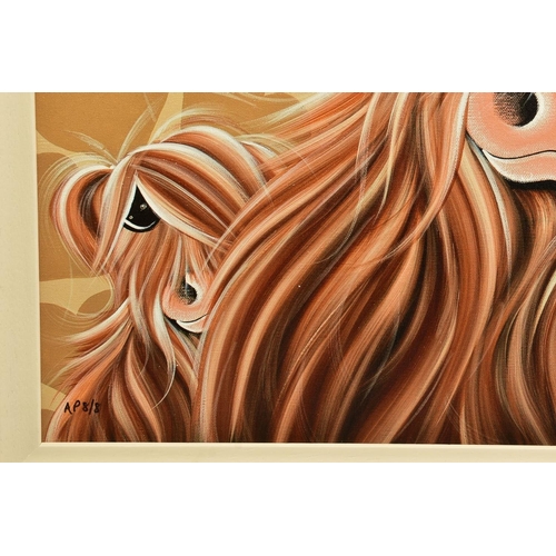 420 - JENNIFER HOGWOOD (BRITISH 1980) 'GOOD AS GOLD', a signed artist proof print depicting Highland cows,... 