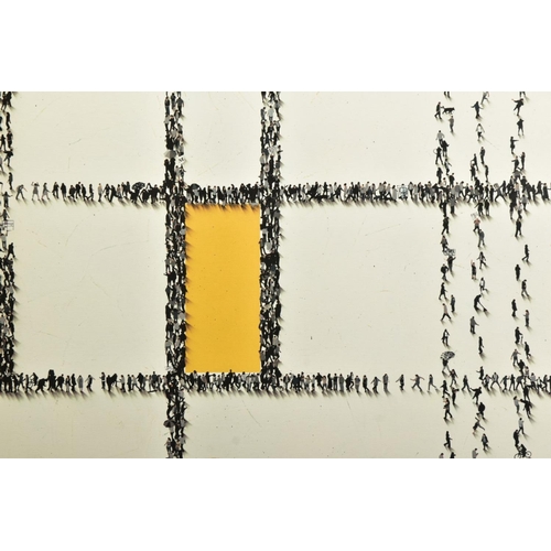 425 - CRAIG ALAN (AMERICA 1971) 'GRIDLOCK', a signed limited edition print in the style of Piet Mondrian, ... 