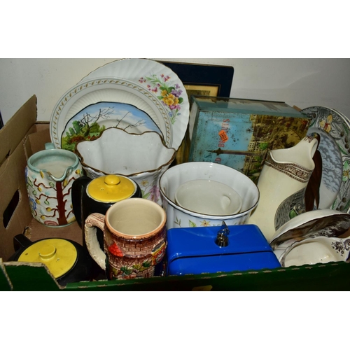 442 - FOUR BOXES AND LOOSE CERAMICS, GLASSWARES AND CUTLERY, to include a Royal Albert Flowers of the Mont... 